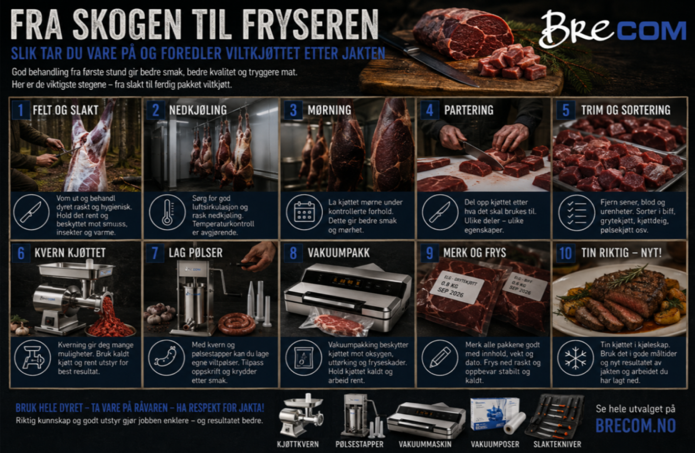 Fra skogen til fryseren – slik tar du vare på og foredler viltkjøttet etter jakten